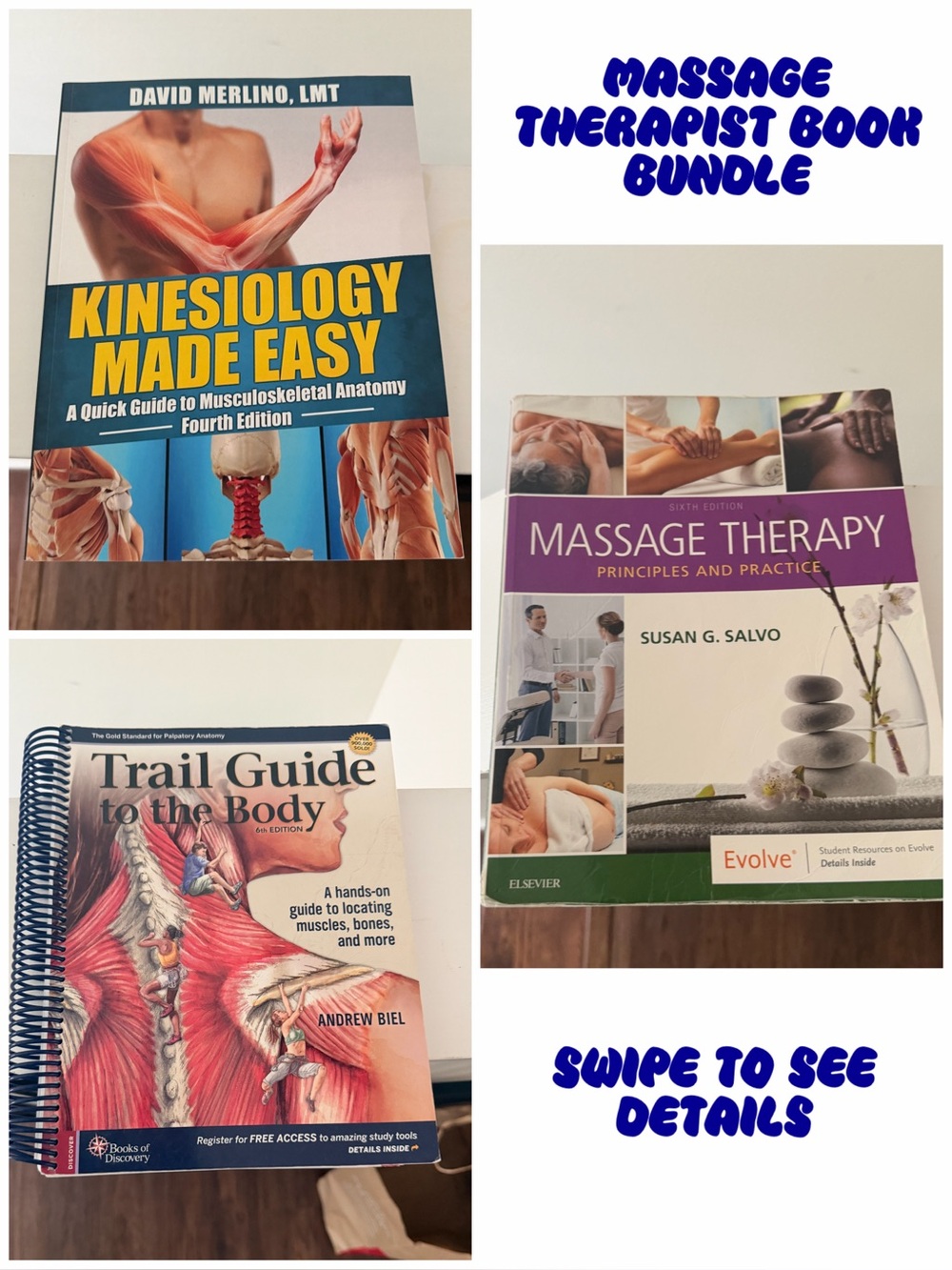 Kinesiology Made Easy, Massage Therapy Principles and Trail Guide Bundle